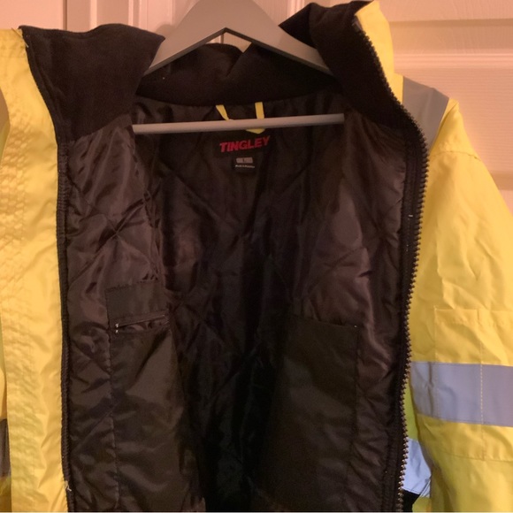 Tingley Bomber II Size Large Hi-Vis Neon Yellow Jacket Winter Construction - Picture 11 of 14